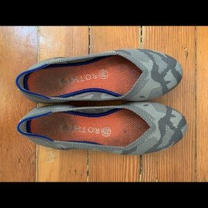 Rothy’s Rounded Toe Flats, Gray Camo - W7